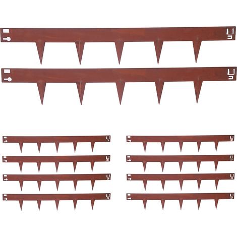 Bordure de pelouse en acier Corten - Bordure de jardin flexible (1/5)