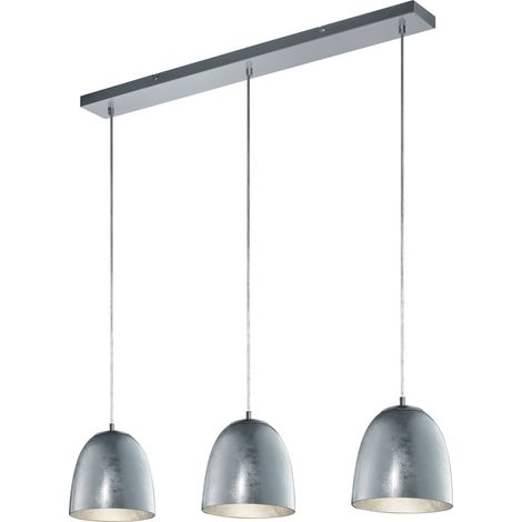 Pendelleuchte ONTARIO, 3-flammig, Glas Silber, Breite 80cm (1/3)