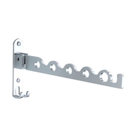 Étendoir mural pliable en acier inoxydable, support de séchage vêtements mural, gain de place pour buanderie et salle de bain, argent (1/3)