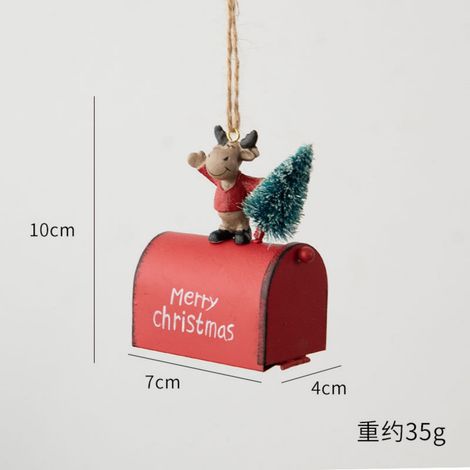 Boîte à Lettres - Pendule De Noël En Fer Peint - Thème Père Noël Bonhomme De Neige Cheval - Décoration Intérieure Extérieure - Lot De 3 (1/2)