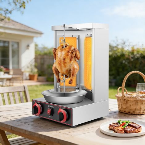 Máquina para shawarma a gas GLP de acero inoxidable, máquina para döner, asador para döner y gyros (1/5)