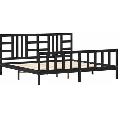 Maison Exclusive - Estructura de cama con cabecero madera maciza (1/5)
