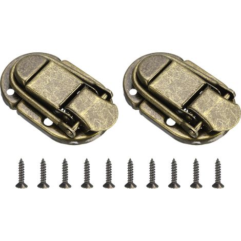 2 Pcs Cadenas à Loquet en Forme de Bec de Canard 55 x 35mm Bronze (1/5)