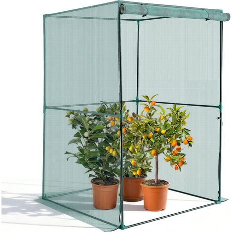 Cage à Culture Jardin 1,2x1,2x1,8 m Cage à Plantes avec Porte Zippée pour Tomates, Filet Anti Oiseaux Résistante au Vent Filet de Protection de Plantes Couverture de Potager Surélevé Extérieur (1/5)