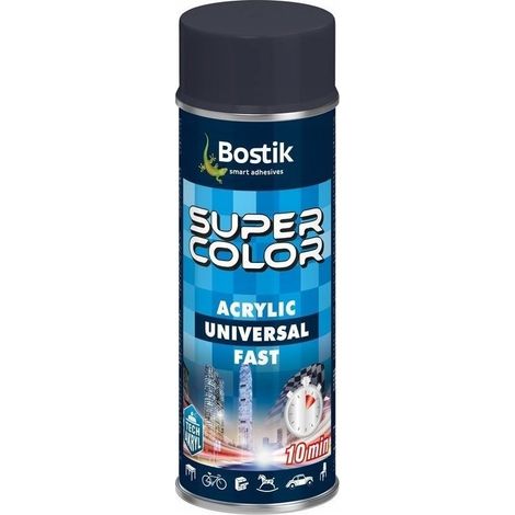 Barniz acrílico en spray Bostik Super Color Acrílico Rápido Antracita 400 ml