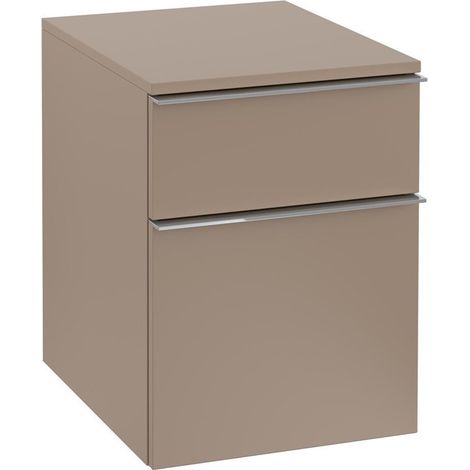 Villeroy & Boch Venticello prolunga armadio Venticello A95401, 404x529x477mm, per il collegamento al mobile base lavabo, colorazione: Laccato nero opaco opaco, maniglia: cromo lucido - A95401PD