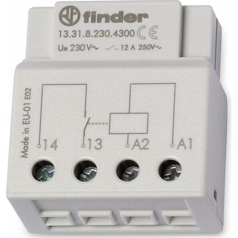 FINDER Schaltrelais 230 V, 12 A, 13.31.8.230.4300, UP