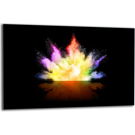 PLAQUE DE PROTECTION EN VERRE POUR CUISINIÈRE 80x52 NOIRE (1/5)