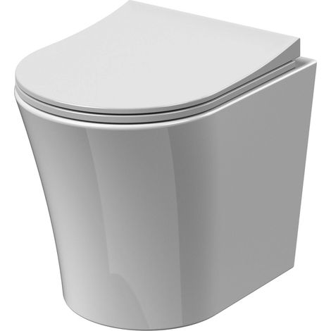 Nuie Freya Rimless Wall Hung Toilet - Slim Sandwich Soft Close Seat (1/5)