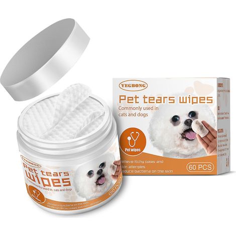 Lingettes détachantes pour les yeux, sûres et efficaces, éliminent les taches de larmes et les yeux. Convient également aux animaux de compagnie. (1/4)