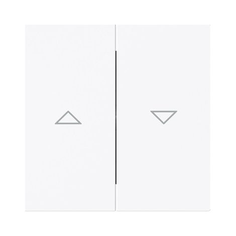 Busch-Jaeger Bilanciere con stampa simbolo "frecce" per persiana, 2 scomparti bianco studio - Busch-art linear® (1785 JA-44G), 2CKA001751A3393