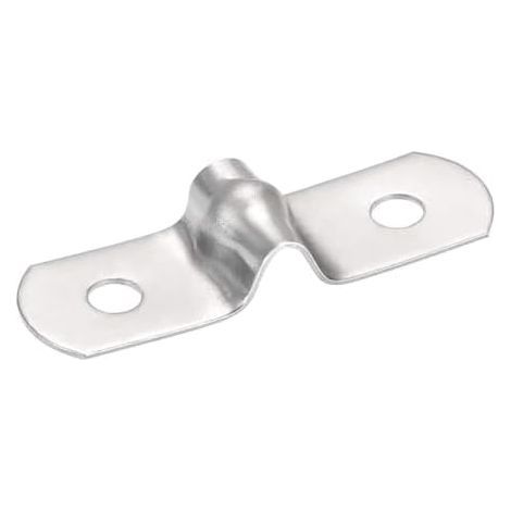 Pack of 25 rigid 5mm stainless steel hose clamps with 2 holes, heavy-duty hose clamps for securing pipes, plumbing, electrical, exhaust - 5mm (1/5)