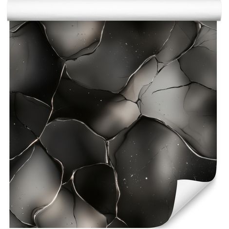 Carta da parati con inchiostro grafite, marrone e nero per soggiorno e camera da letto, 50x1000 cm. (1/5)