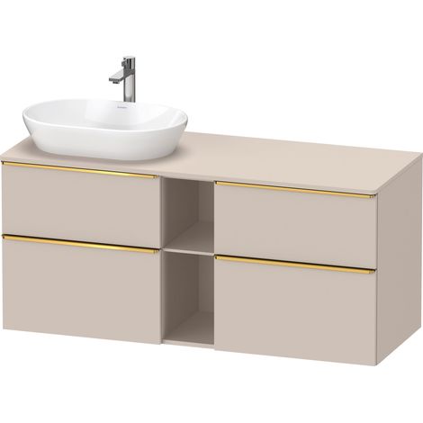 Lavabo consola Duravit D-Neo, suspendido (corte a la izquierda),
