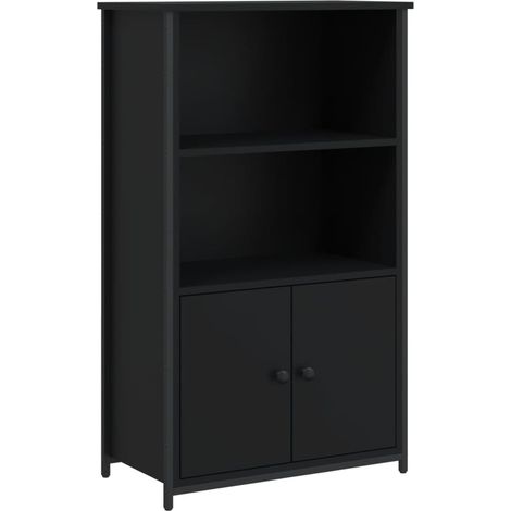 Credenza buffet cassettiera mobile contenitore organizer cucina soggiorno soggiorno alto 62 x 32 x 103,5 cm derivati del legno nero 020034950