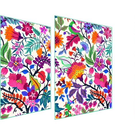 PLACA PROTECTORA DE VIDRIO PARA ESTUFA 70x52 FLORES (1/5)