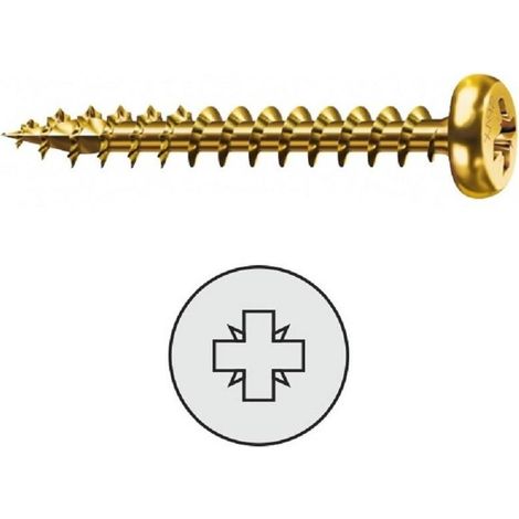 tornillo pozidriv latonado cabeza redonda spax-s 2,5-16 (caja 100) (1/2)