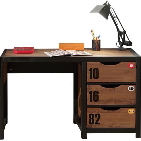 Bureau Alex 130 cm - industriel (1/4)