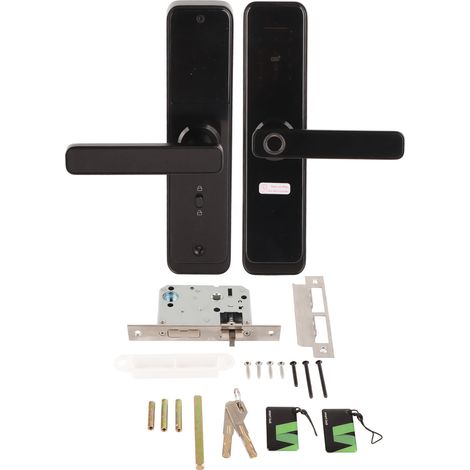 Verrou électronique intelligent pour porte, clavier tactile, mot de passe, carte IC, empreinte digitale, sécurité domestique (1/5)