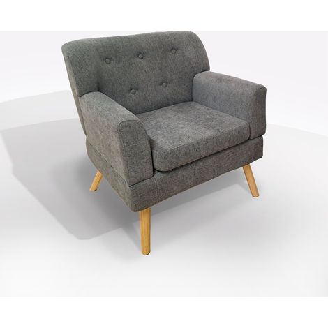 POLTRONA MOD. RAMONA IN TESSUTO CM 78X72 H. 73 GRIGIO (1/5)