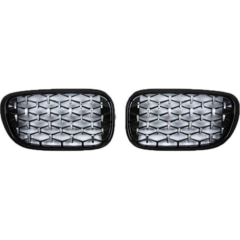 Rejilla frontal con diseño de diamante para BMW Serie 7 G11 G12 730li 740li (modelos 2016-2019), disponible en negro y plata.