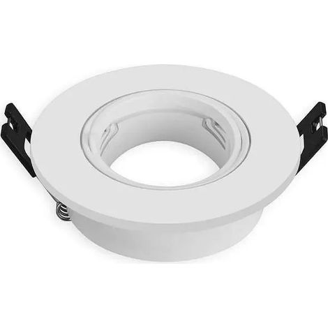 Kit Aro Downlight Redondo Ø75 Blanco Basculante para Bombilla GU10 (1/3)