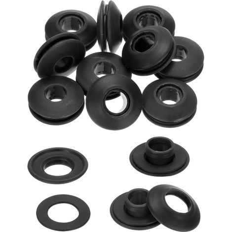 10 Pièces Œillets en Plastique Inoxydables pour Tentes, Rideaux Textiles, Bâches de Piscine, Auvents, Banderoles, Noir (1/5)
