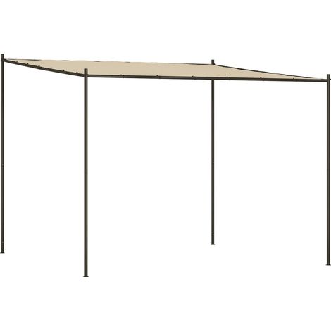 vidaXL Gazebo Beige 3x3 m 180 g/m² Tessuto e Acciaio (1/5)