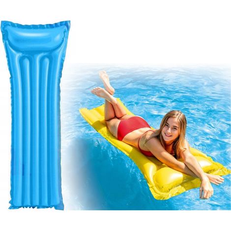 Materassino gonfiabile da piscina 183 x 69 cm Blu (1/5)