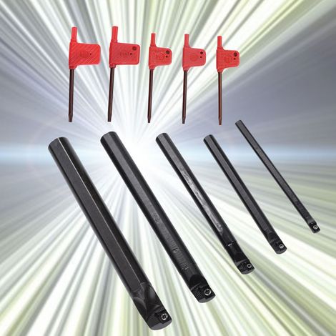 Ensemble de 5 porte-outils de tournage CLCR pour tour (7/10/12/16/20 mm) (1/5)