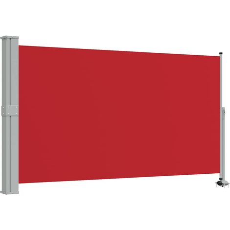 Auvent Marquise latéral rétractable de patio, Store Banne pour Jardin Balcon Terrasse, 140 x 300 cm Rouge OIB5991E (1/5)