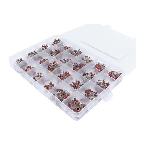 Set mit 960 Keramikkondensatoren (2 pF–0,1 µF), 24 Werte, für Elektronik-Bastelprojekte (1/5)