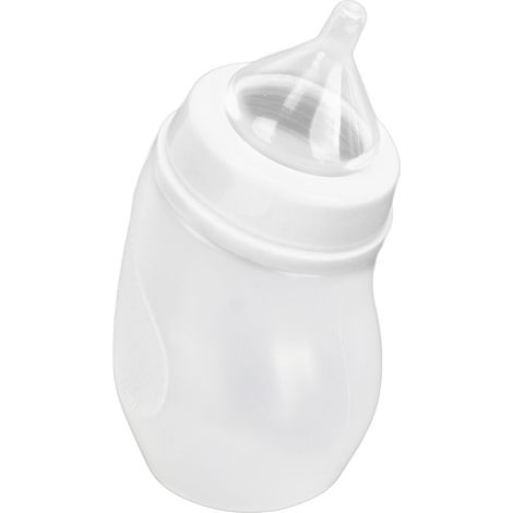 180 ml PET-Babyflasche mit gebogenem Sauger für Kätzchen und Welpen, weiß. (1/5)