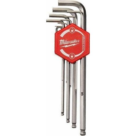 Juego de llaves hexagonales Milwaukee 9 piezas acero duradero metal