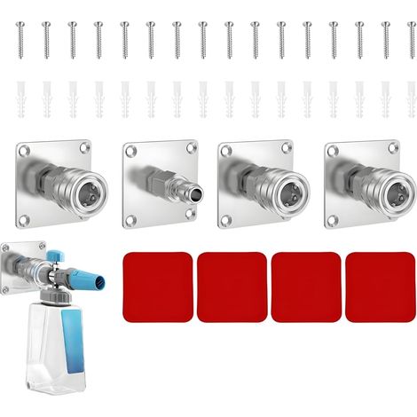 Support pour Lance De Nettoyeur Haute Pression Rack en Acier Inoxydable Support En Acier Inoxydable Pour Extérieur, Atelier, Garage, Station De Lavage, Jardin, Maison (1/5)