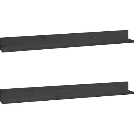 Maison Exclusive - Estantes de pared 2 uds madera maciza de pino (1/5)