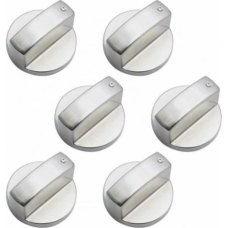 6 Pièces Boutons de Commande Universels en Métal Bouton Cuisinière à Gaz 6mm boutons de contrôle universels bouton de poêle pour cuisinière à gaz cuisinière four plaque de cuisson (1/5)