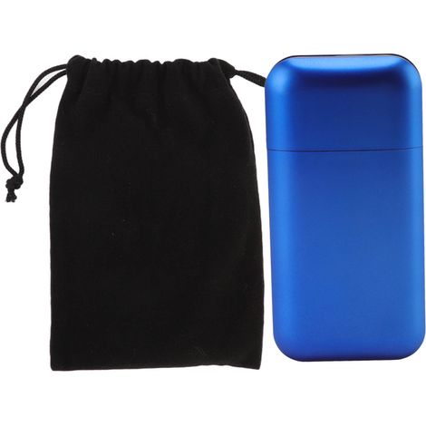 Étui à cigarettes réglable en hauteur, compatible cigarettes fines et épaisses, double usage avec briquet séparé, porte-cigarettes bleu (1/5)