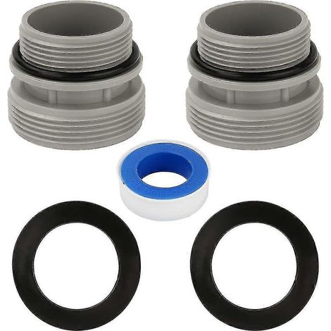 Adaptateur pour tuyau de piscine 1 1/4 pouce à 1 1/2 pouce, permettant de convertir les pompes, filtres et pompes à chaleur de piscine en tuyaux de 1 1/2 pouce de hauteur. (1/4)
