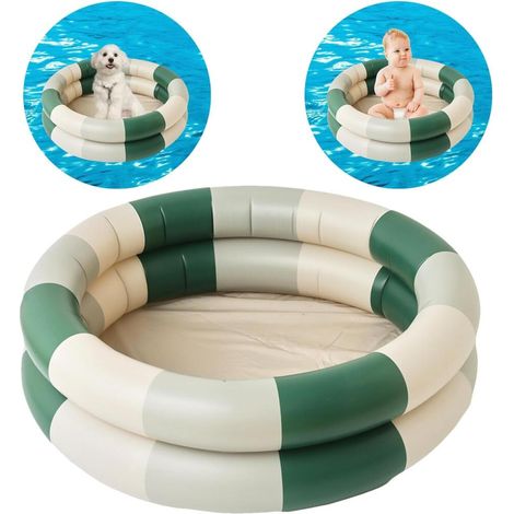 Piscine Gonflable pour Enfants pour l'intérieur 2 Anneaux avec sécurité Gonflable avec Fond de Bulle (1/5)