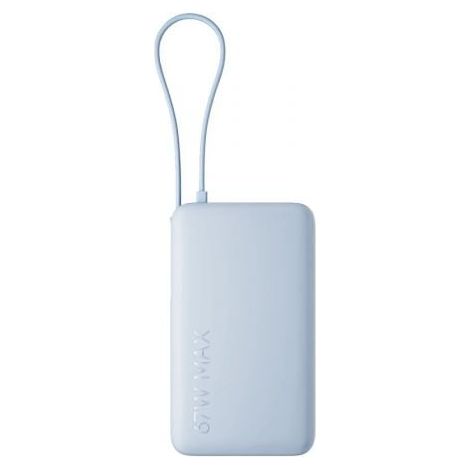Powerbank 10000mAh Xiaomi 67W Power Bank Integrated Cable/ 67W/ Azul/ Incluye Cable USB Tipo-C