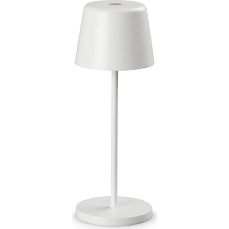 Ideal Lux Lampada da tavolo moderna Cute 1 luce LED integrato IP65 bianco acrilico