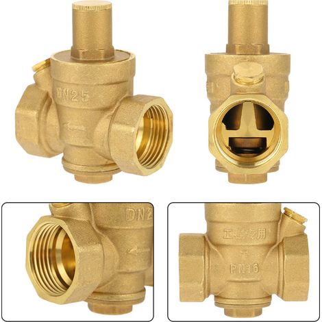 1 Stück einstellbares Wasserdruckminderungsventil aus Messing, Gewinde DN25 1" (1/5)