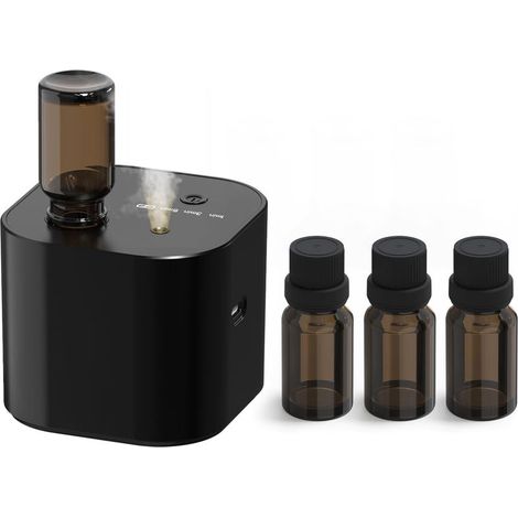 Duftdiffusor, wasserloser ätherischer Öldiffusor, tragbarer Mini-Aromadiffusor mit Batterien, 3 Nebelmodi, Zyklusstart, für Räume bis zu 400 m², Haus, Schlafzimmer, inklusive 3 (1/5)