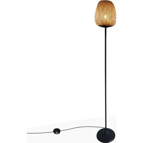 Lampadaire en osier "NIKKO". boho chic (1/5)