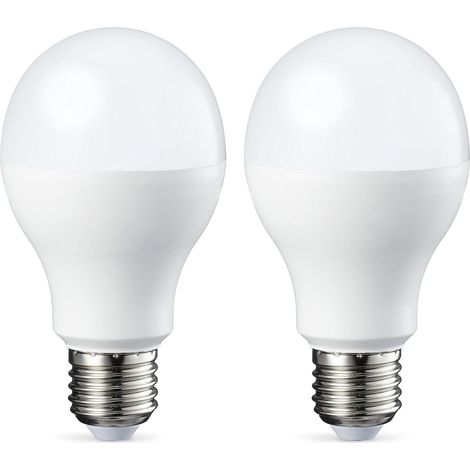 Ampoule LED E27 A60 avec culot à vis, 10.5W (équivalent ampoule incandescente 75W), blanc chaud, dimmable - Lot de 2 (1/5)