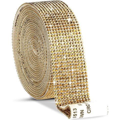 Bandes adhésives jaunes de 2,5 x 90 cm, 1 rouleau de ruban cristal brillant, voir