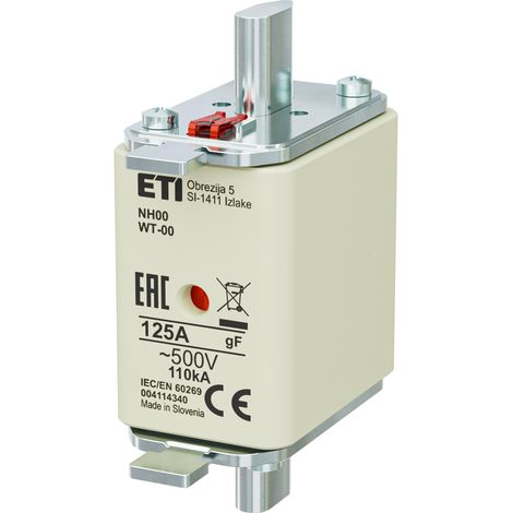 Fusibile a collegamento rapido - NH00/WT-00 gF 125A/500V