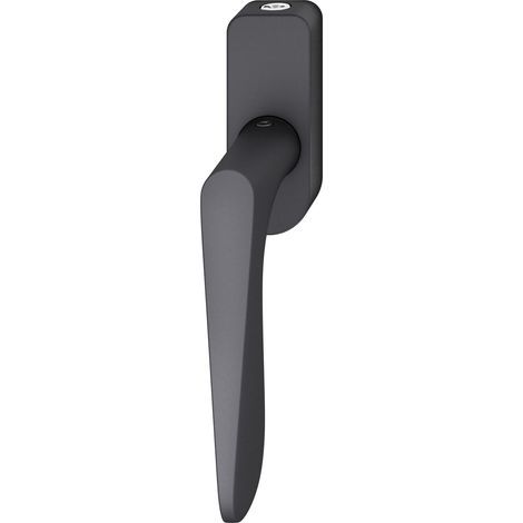 FSB Fenstergriff 34 1144 abschließbar ovale Rosette, Aluminium schwarz matt (1/4)