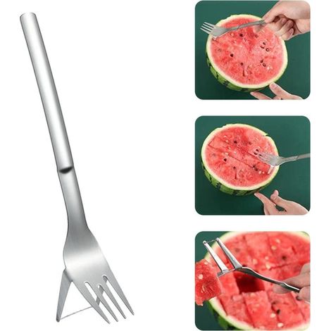 2-in-1 Multifunktionsgabel zum Schneiden von Wassermelonen und anderen Früchten. (1/5)